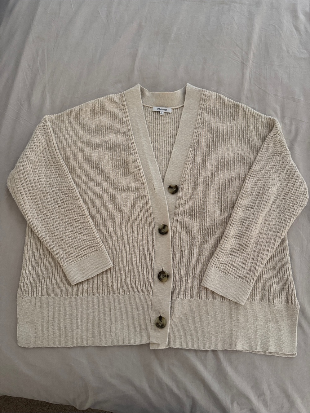 Cotton Button-Front Cardigan
